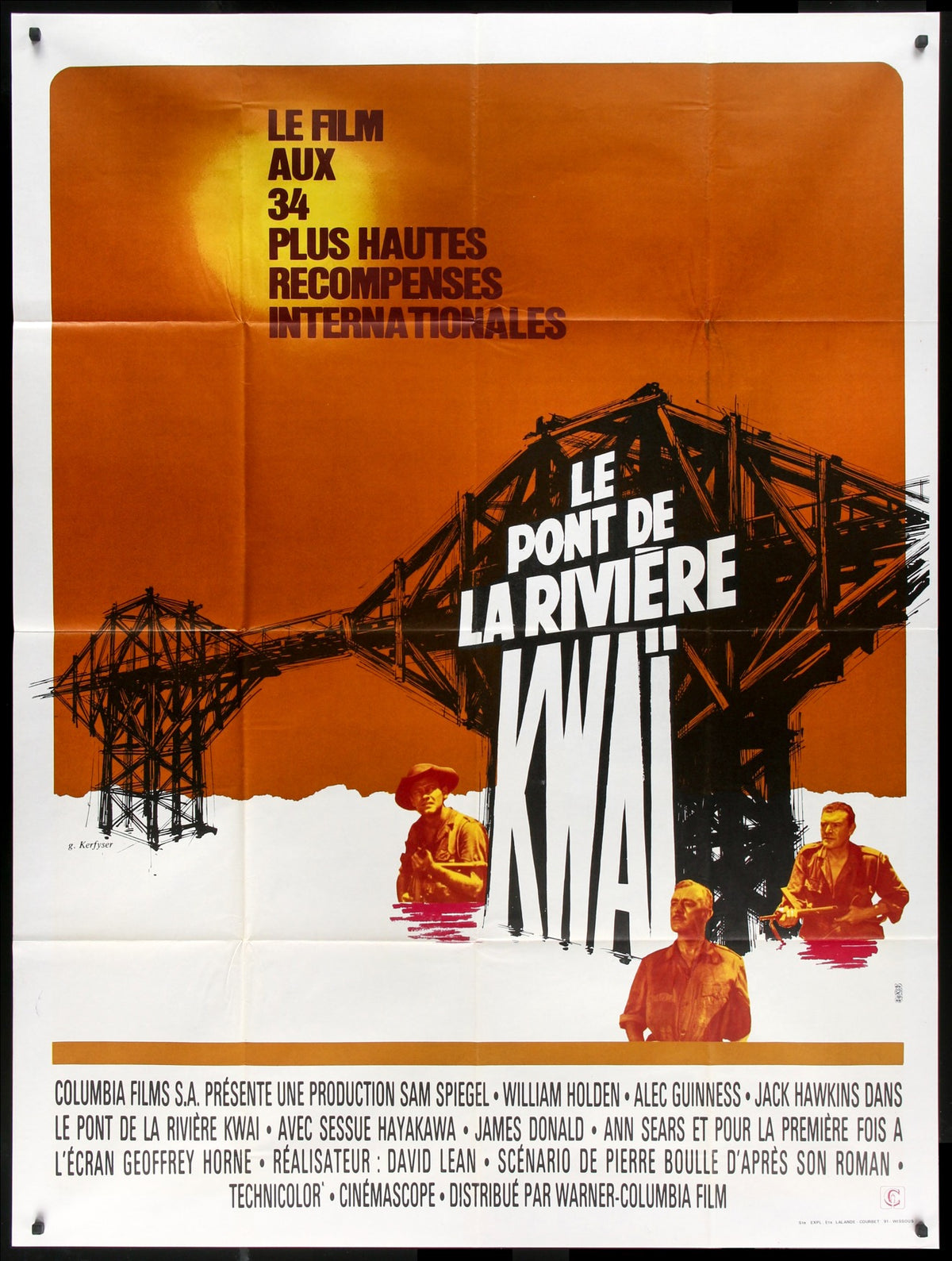 Bridge on the River Kwai (1958) original movie poster for sale at Original Film Art