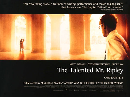Talented Mr. Ripley (1999) original movie poster for sale at Original Film Art - Vintage Movie Posters