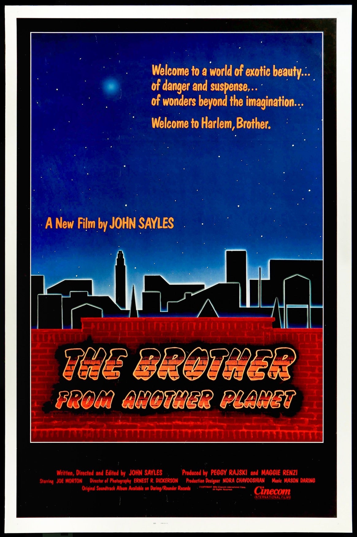 Brother from Another Planet (1984) original movie poster for sale at Original Film Art - Vintage Movie Posters