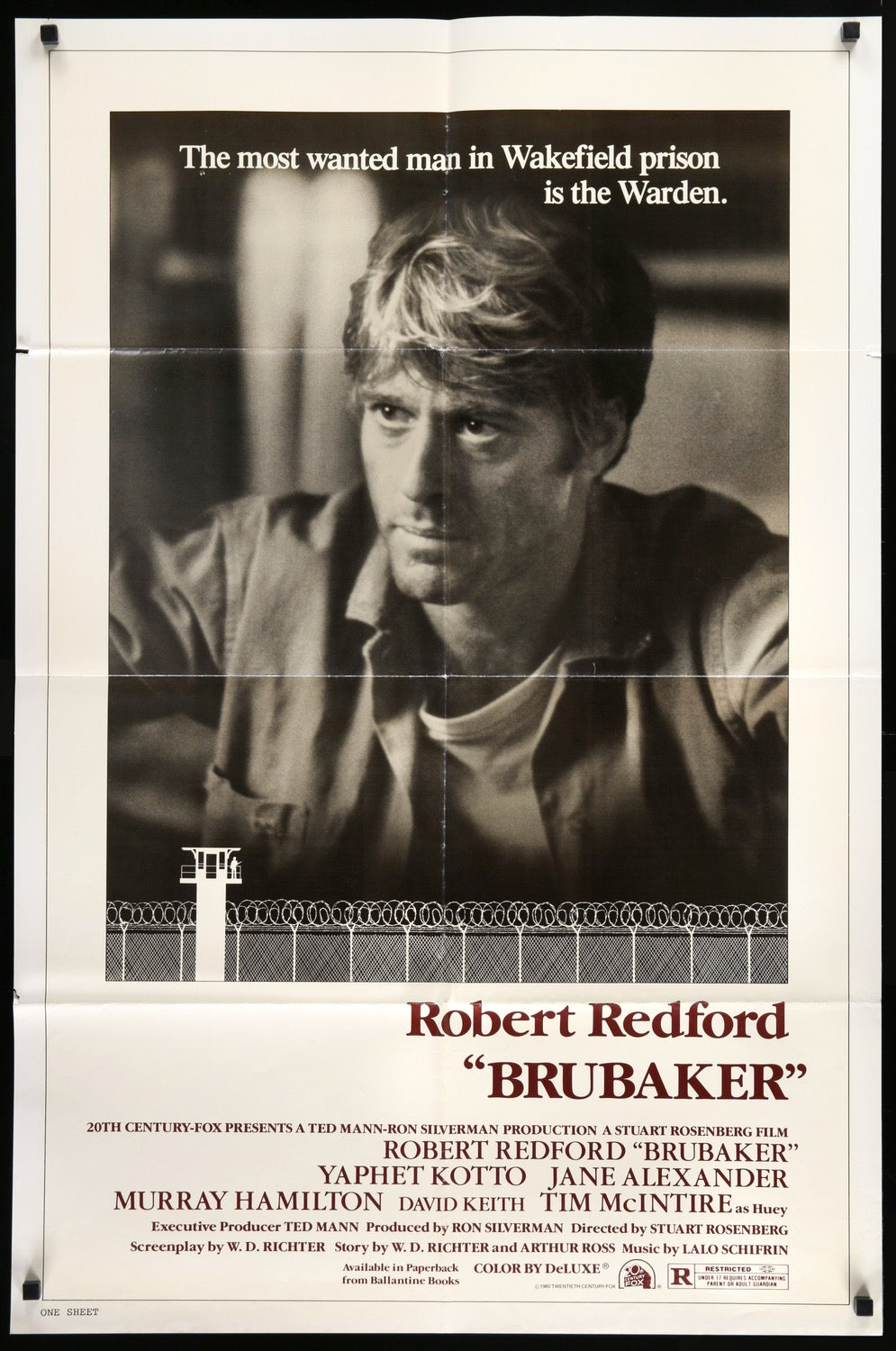Brubaker (1980) original movie poster for sale at Original Film Art - Vintage Movie Posters