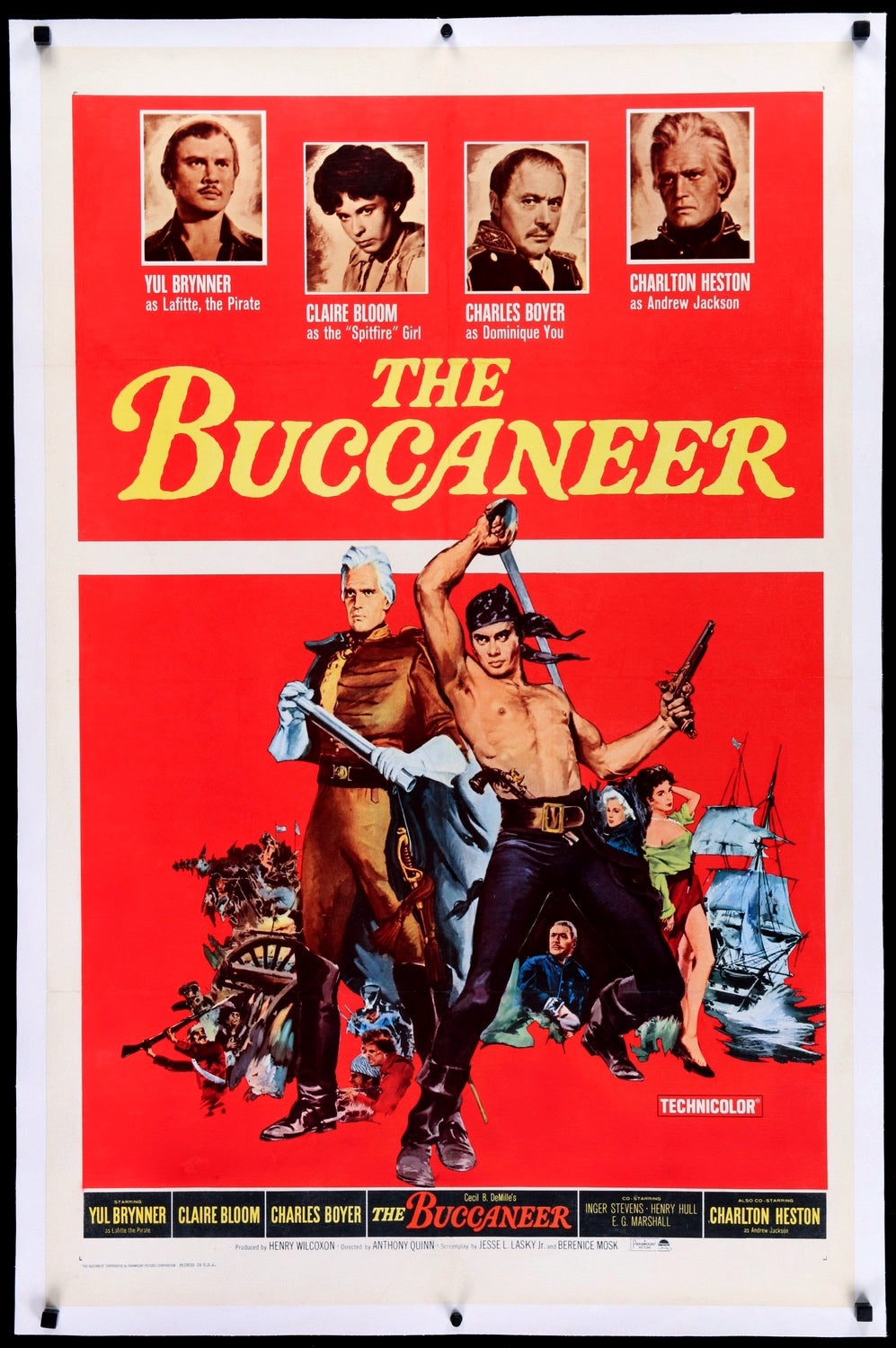 Buccaneer (1958) original movie poster for sale at Original Film Art - Vintage Movie Posters