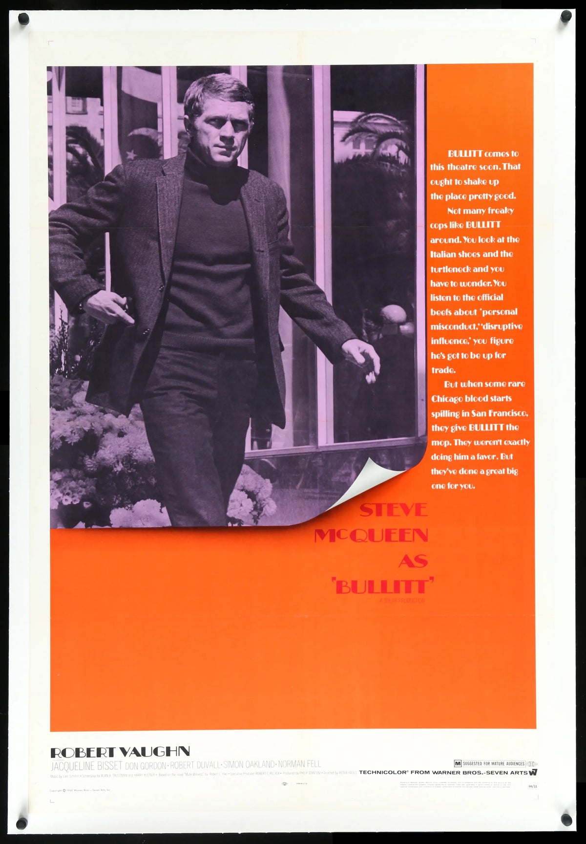 Bullitt (1968) original movie poster for sale at Original Film Art