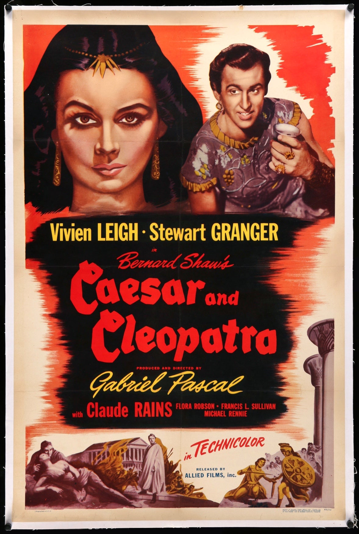 Caesar and Cleopatra (1945) Original R1951 One-Sheet Movie Poster -  Original Film Art - Vintage Movie Posters