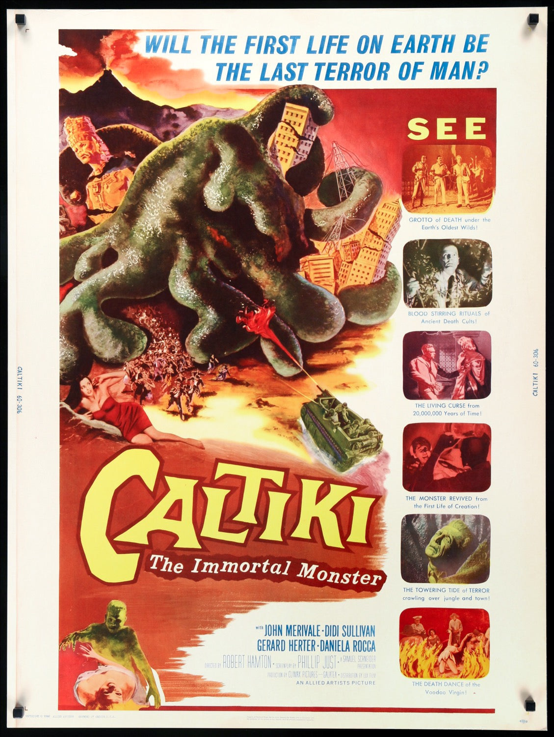 Caltiki, The Immortal Monster (1959) original movie poster for sale at Original Film Art