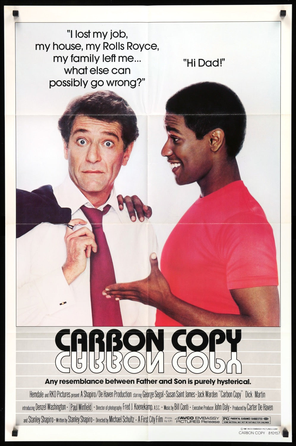 Carbon Copy (1981) original movie poster for sale at Original Film Art - Vintage Movie Posters