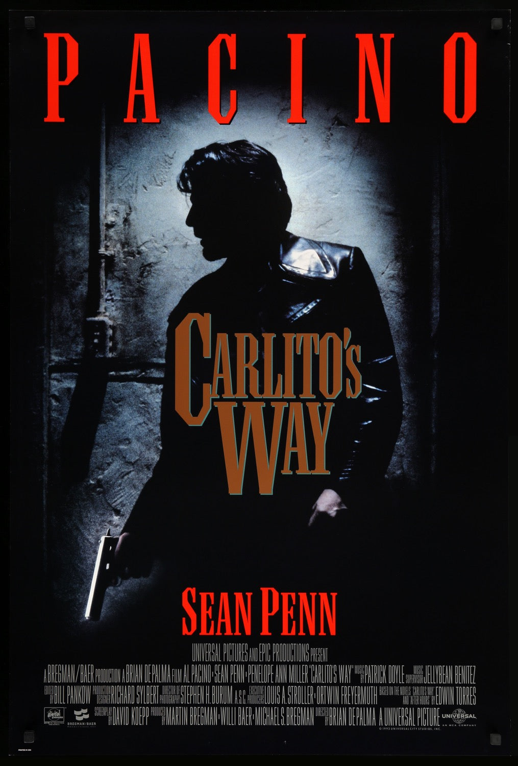 Carlito&#39;s Way (1993) original movie poster for sale at Original Film Art - Vintage Movie Posters