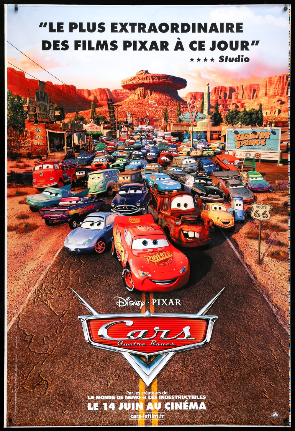 Cars 2006 Original French Grande Movie Poster Original Film Art cars-2006-original-french-grande-movie-poster-original-film-art