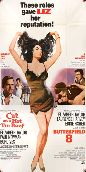 Cat on a Hot Tin Roof (1958) / Butterfield 8 (1960) original movie poster for sale at Original Film Art