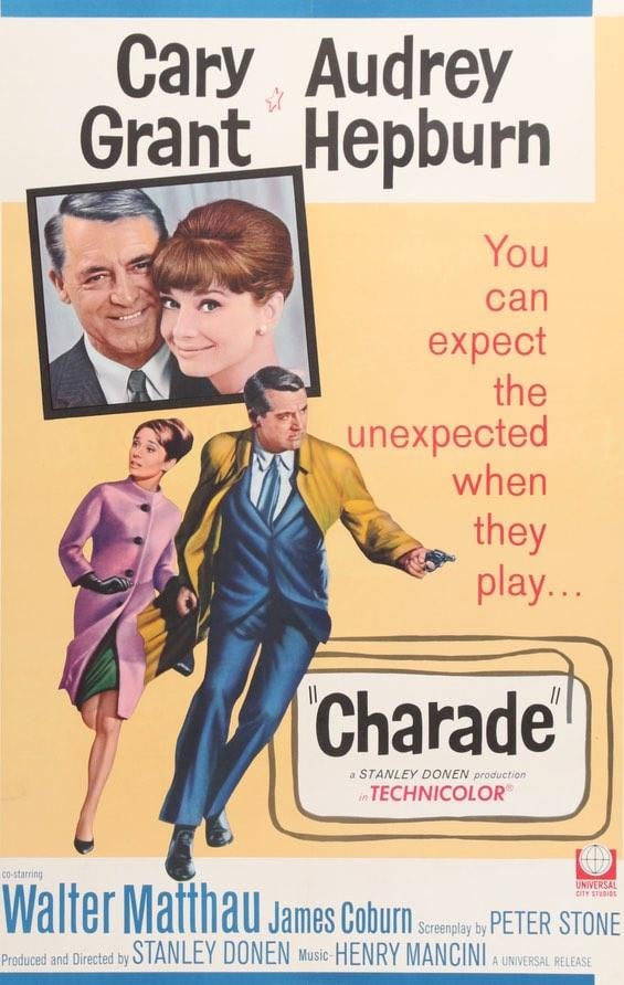 Charade (1963) original movie poster for sale at Original Film Art - Vintage Movie Posters