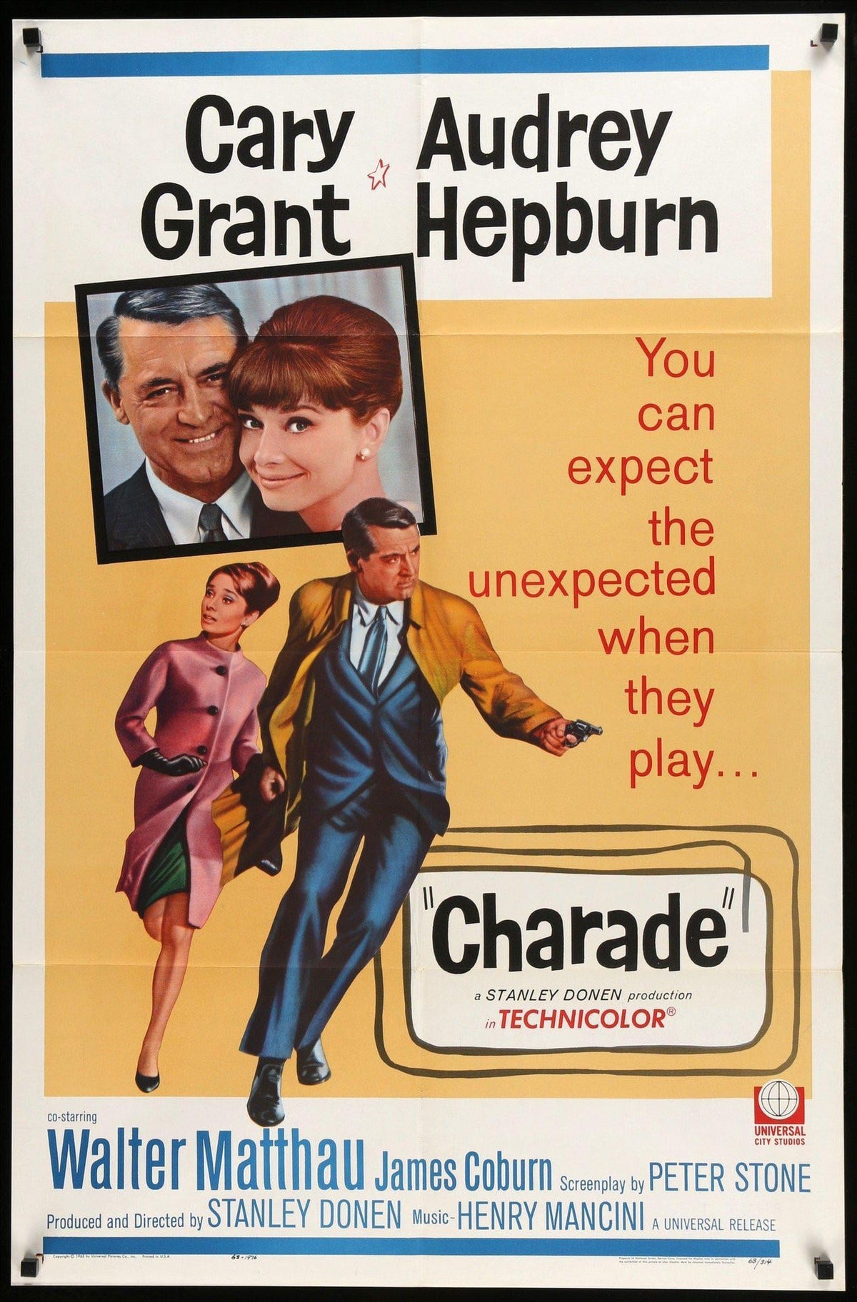 Charade (1963) original movie poster for sale at Original Film Art - Vintage Movie Posters