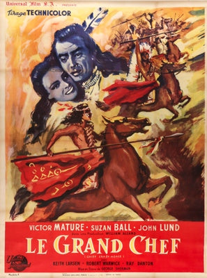 Chief Crazy Horse (1955) original movie poster for sale at Original Film Art - Vintage Movie Posters