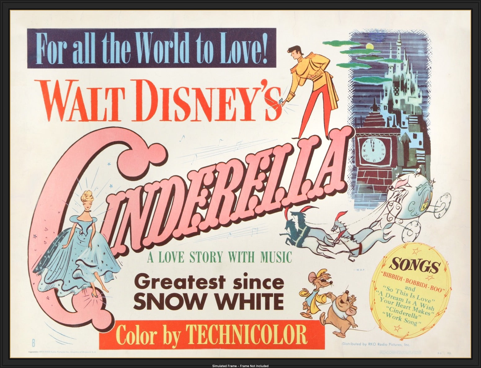 Cinderella (1950) original movie poster for sale at Original Film Art