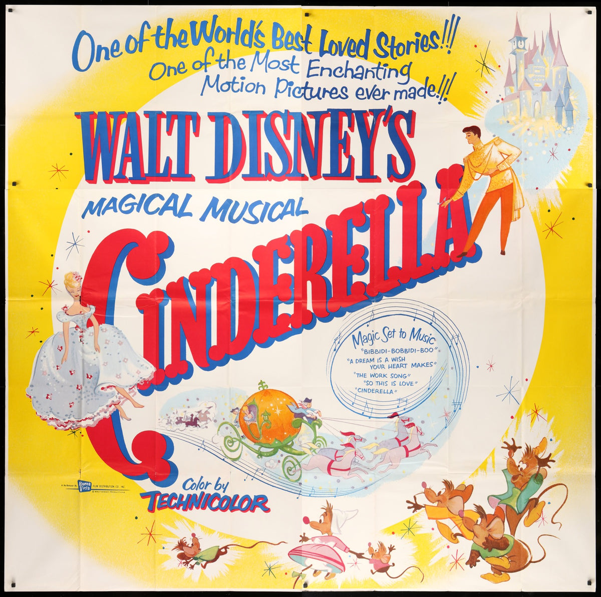 Cinderella (1950) original movie poster for sale at Original Film Art