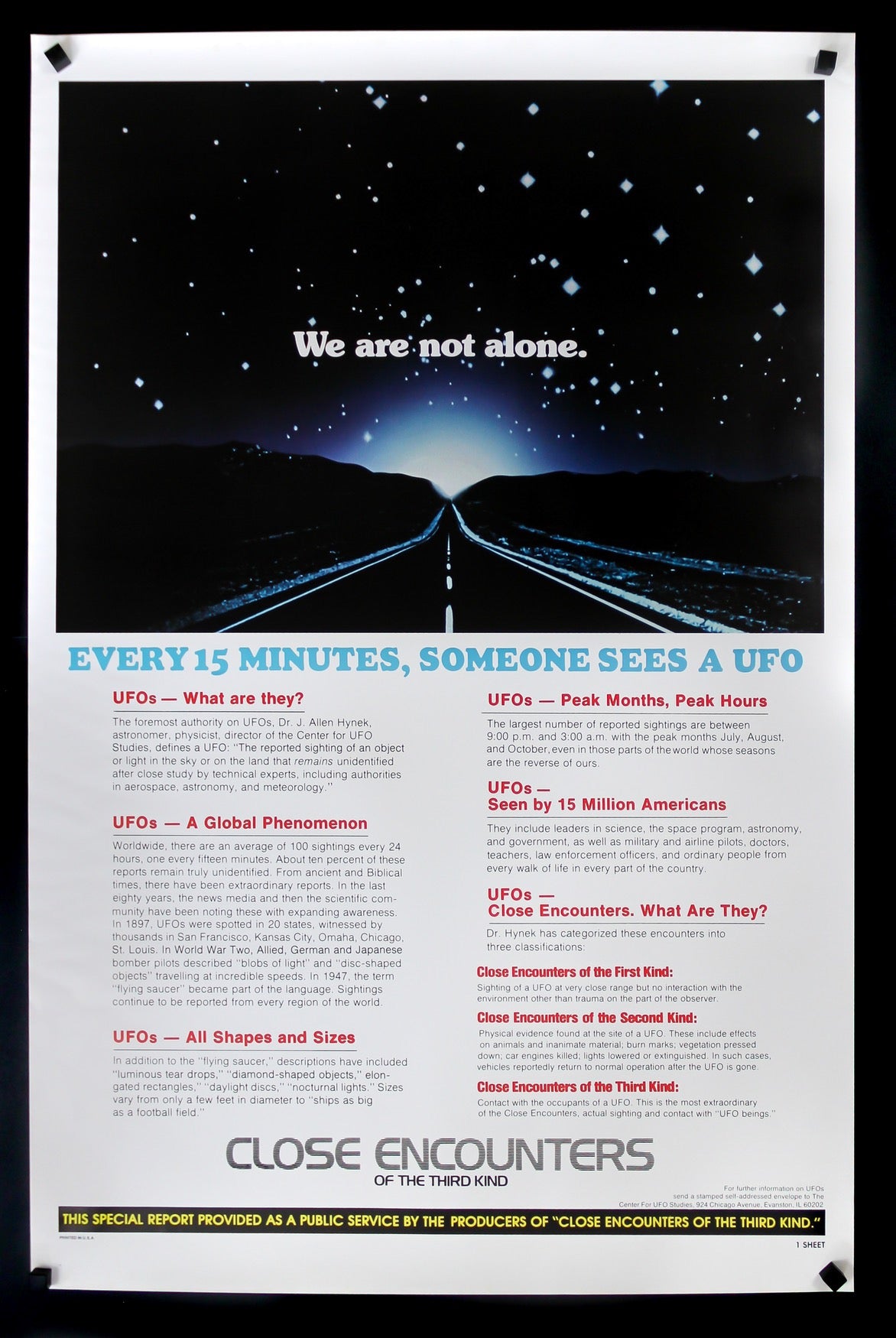 Close Encounters of the Third Kind (1977) original movie poster for sale at Original Film Art