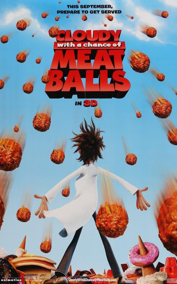Cloudy With a Chance of Meatballs (2009) original movie poster for sale at Original Film Art