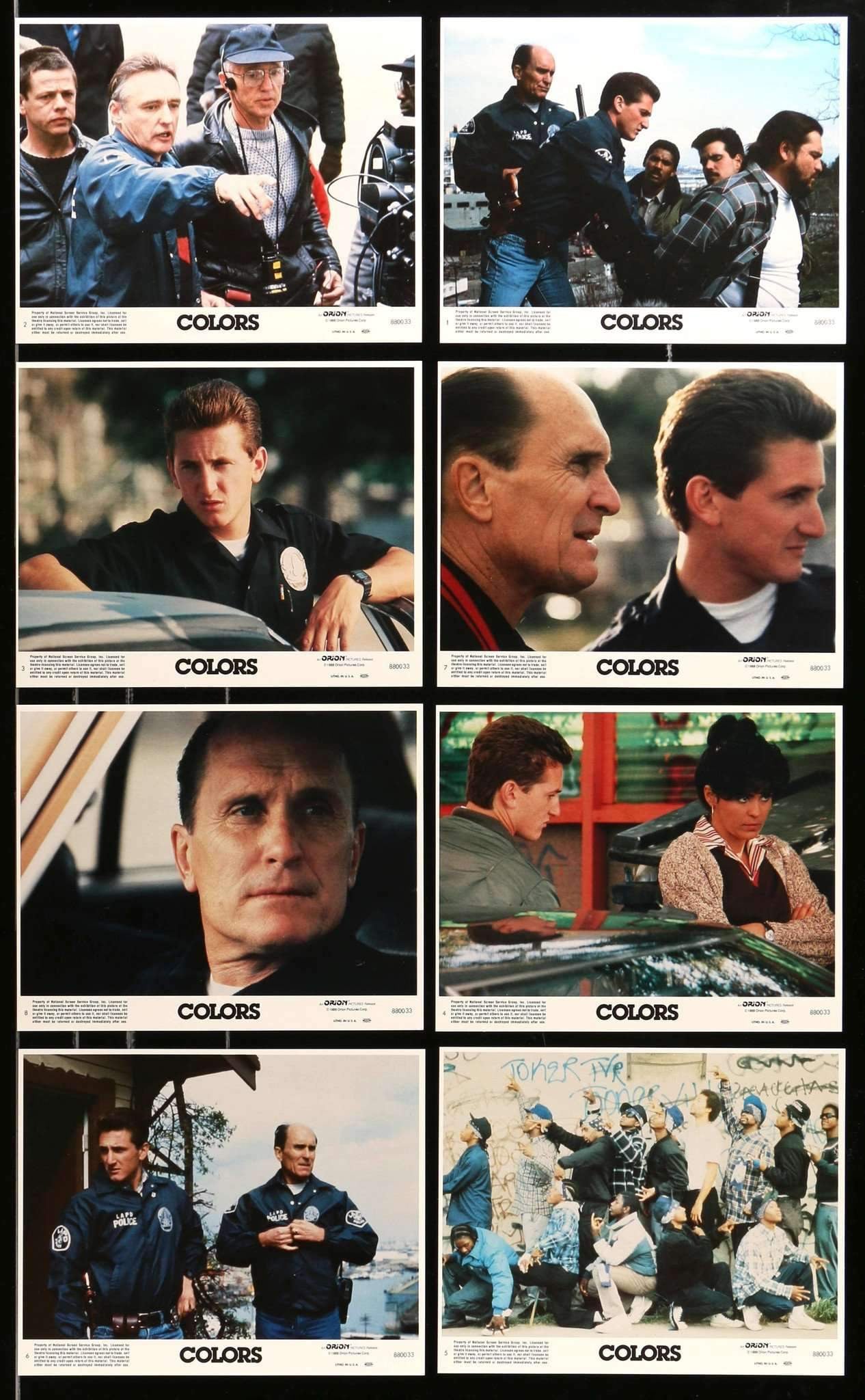 Colors (1988) Movie Still Photos - Set of 8 original movie poster for sale at Original Film Art - Vintage Movie Posters