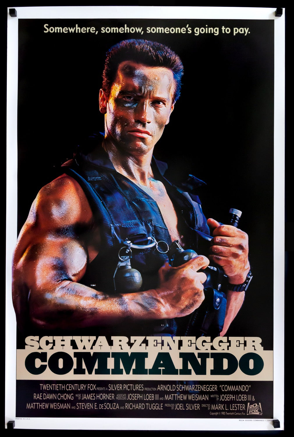 Commando (1985) original movie poster for sale at Original Film Art - Vintage Movie Posters
