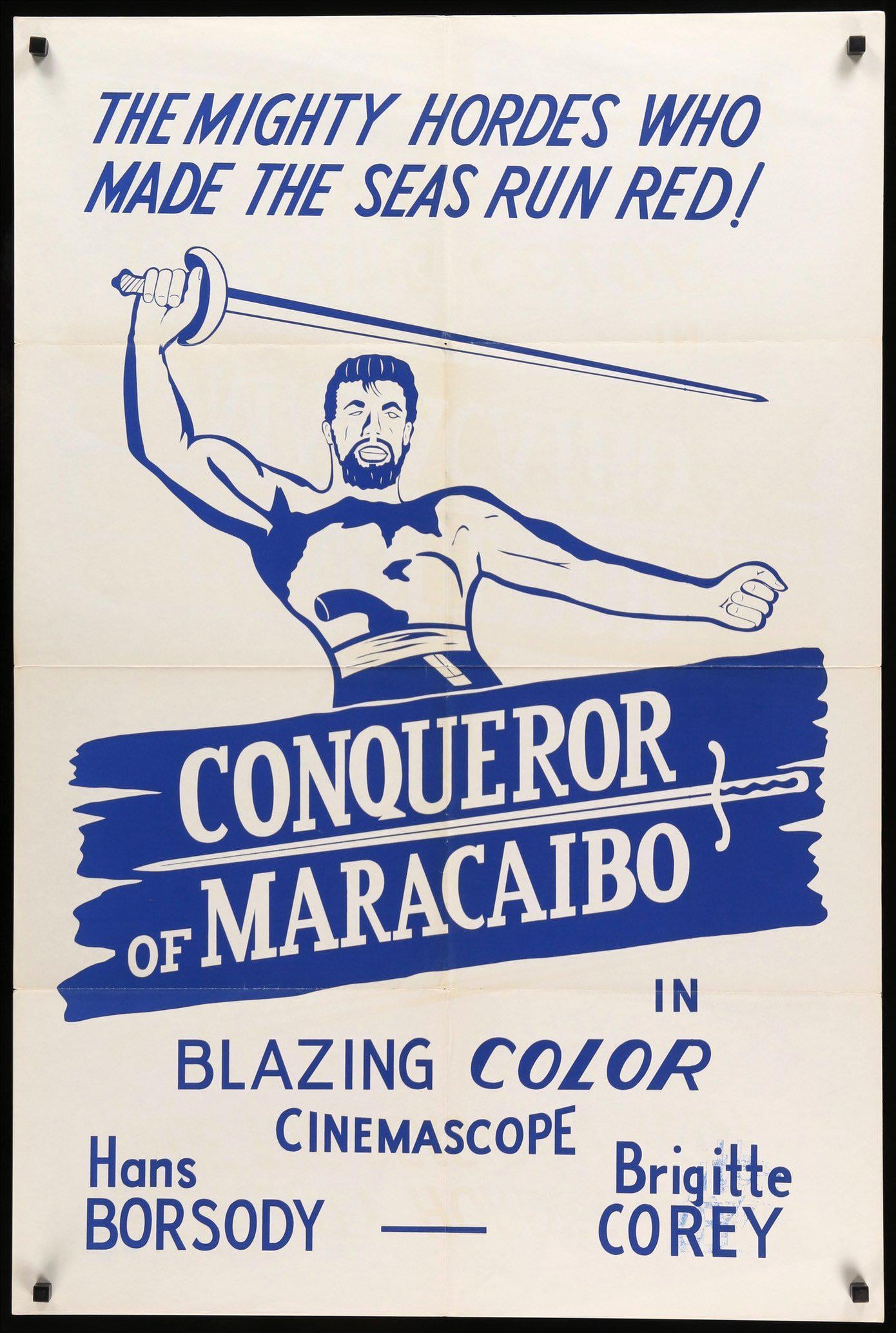 Conqueror of Maracaibo (1961) original movie poster for sale at Original Film Art - Vintage Movie Posters