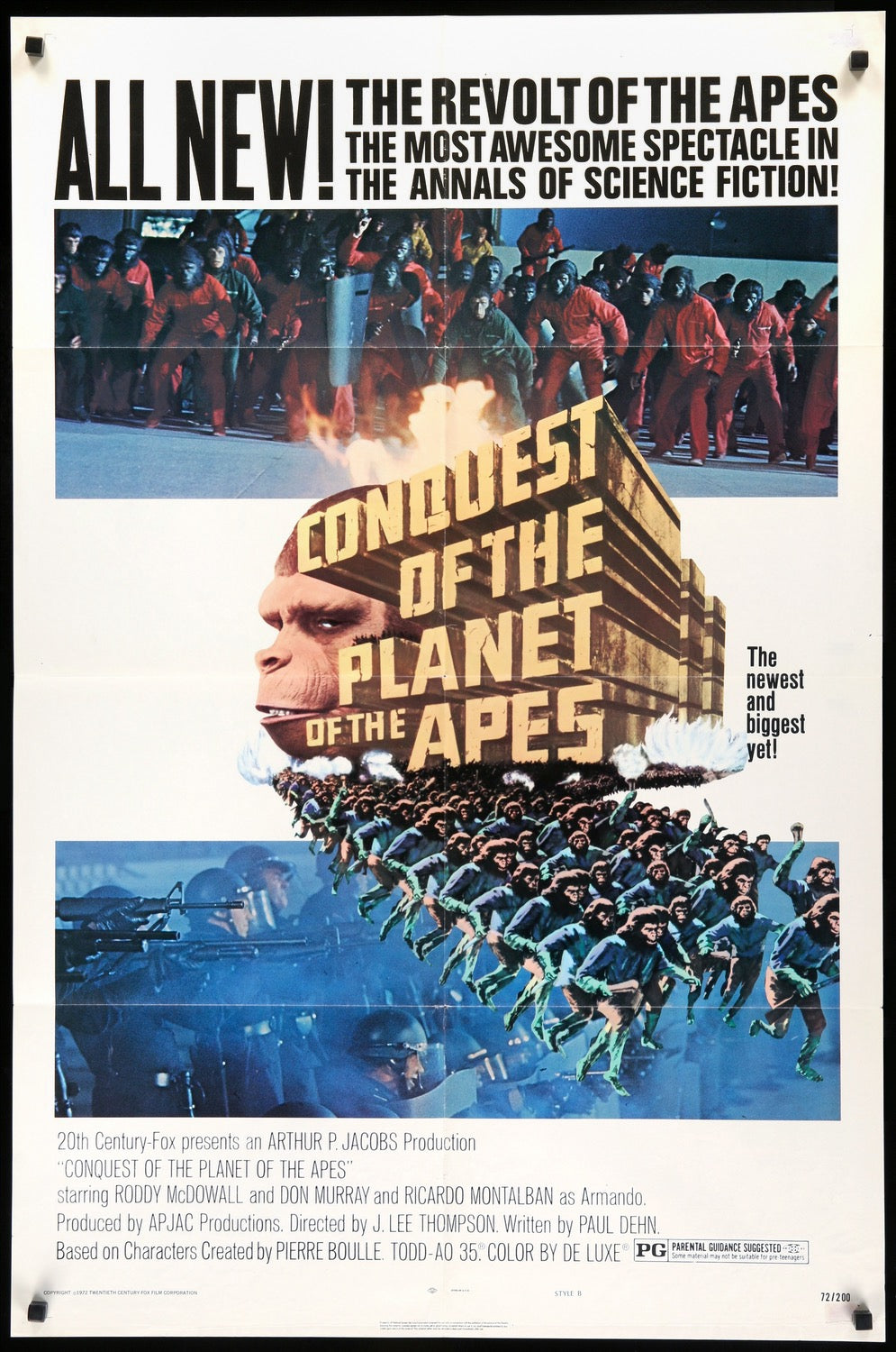 Conquest of the Planet of the Apes (1972) original movie poster for sale at Original Film Art