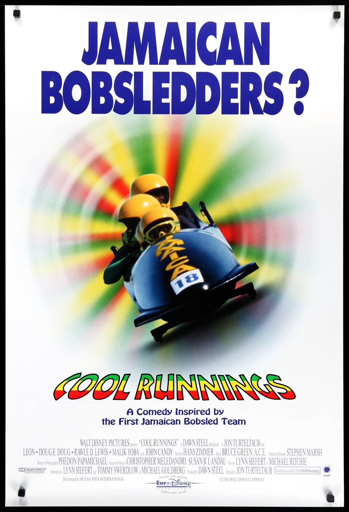 Cool Runnings (1993) original movie poster for sale at Original Film Art - Vintage Movie Posters
