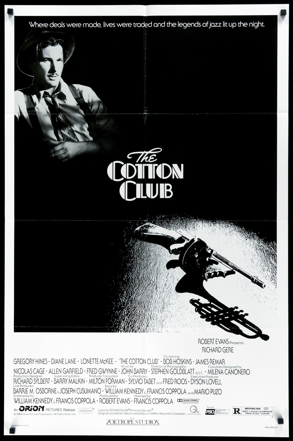 Cotton Club (1984) original movie poster for sale at Original Film Art - Vintage Movie Posters
