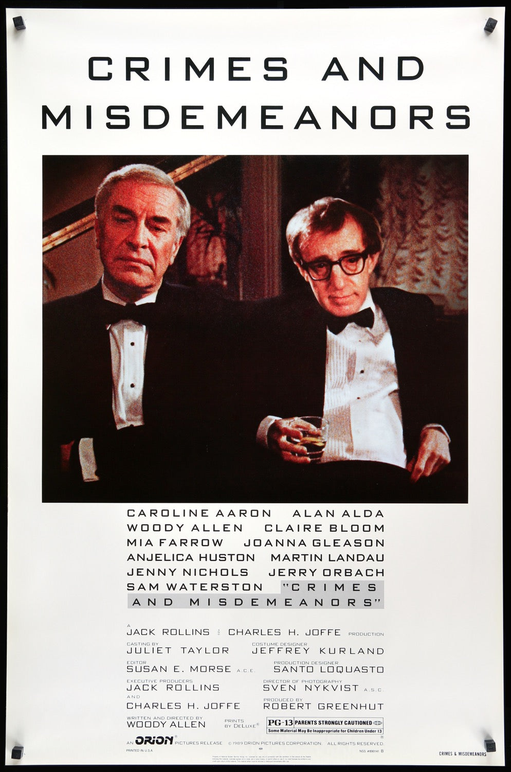 Crimes and Misdemeanors (1989) original movie poster for sale at Original Film Art