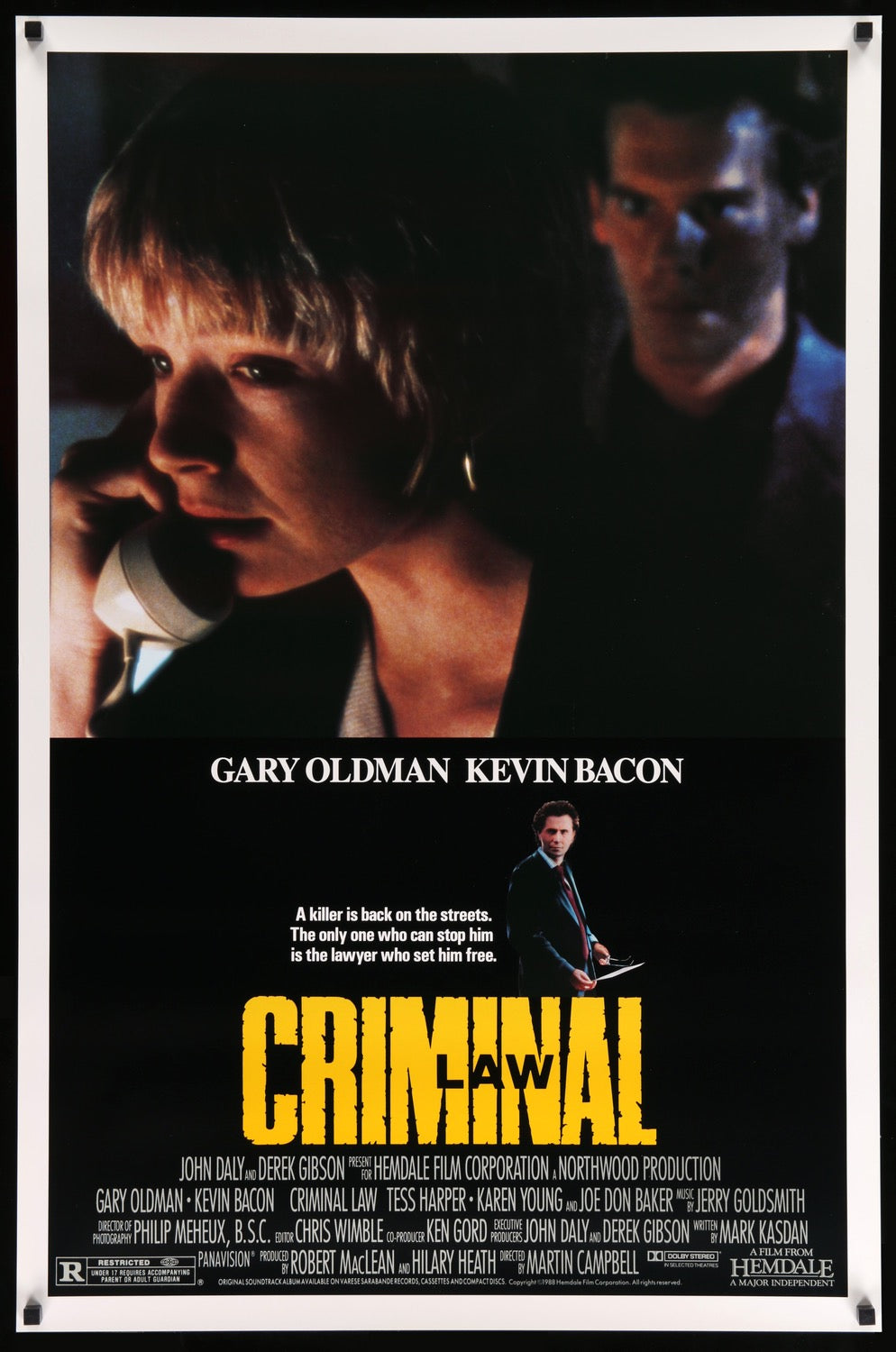 Criminal Law (1988) original movie poster for sale at Original Film Art - Vintage Movie Posters