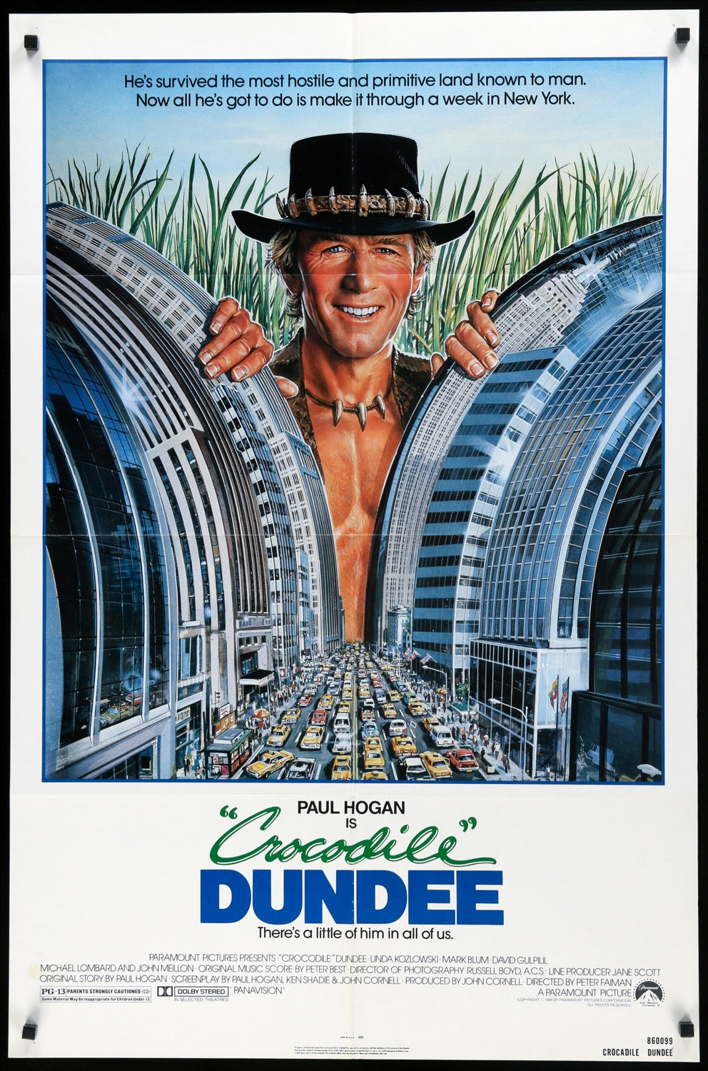 Crocodile Dundee (1986) original movie poster for sale at Original Film Art