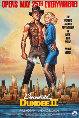 Crocodile Dundee 2 (1988) original movie poster for sale at Original Film Art