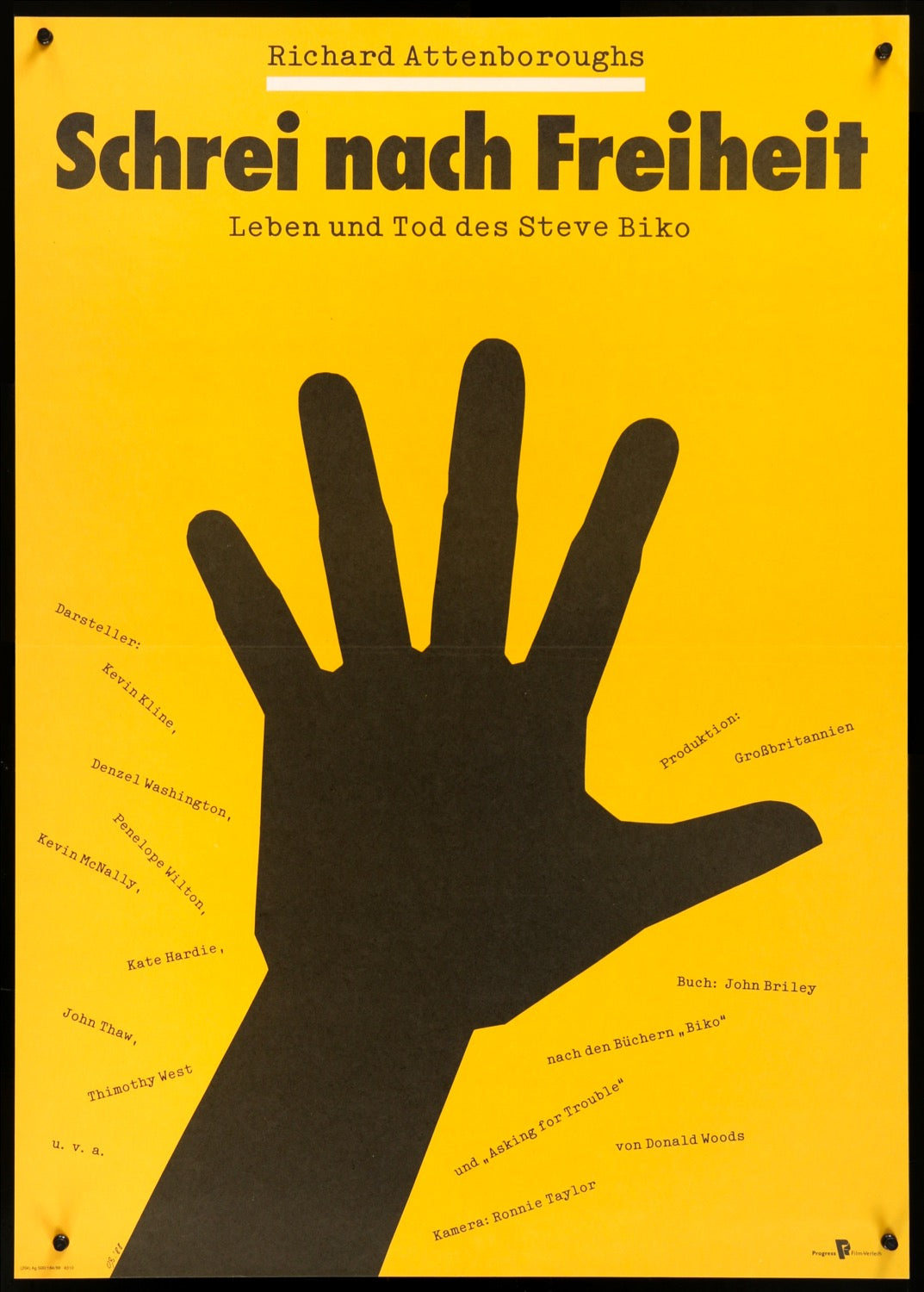 Cry Freedom (1987) original movie poster for sale at Original Film Art - Vintage Movie Posters