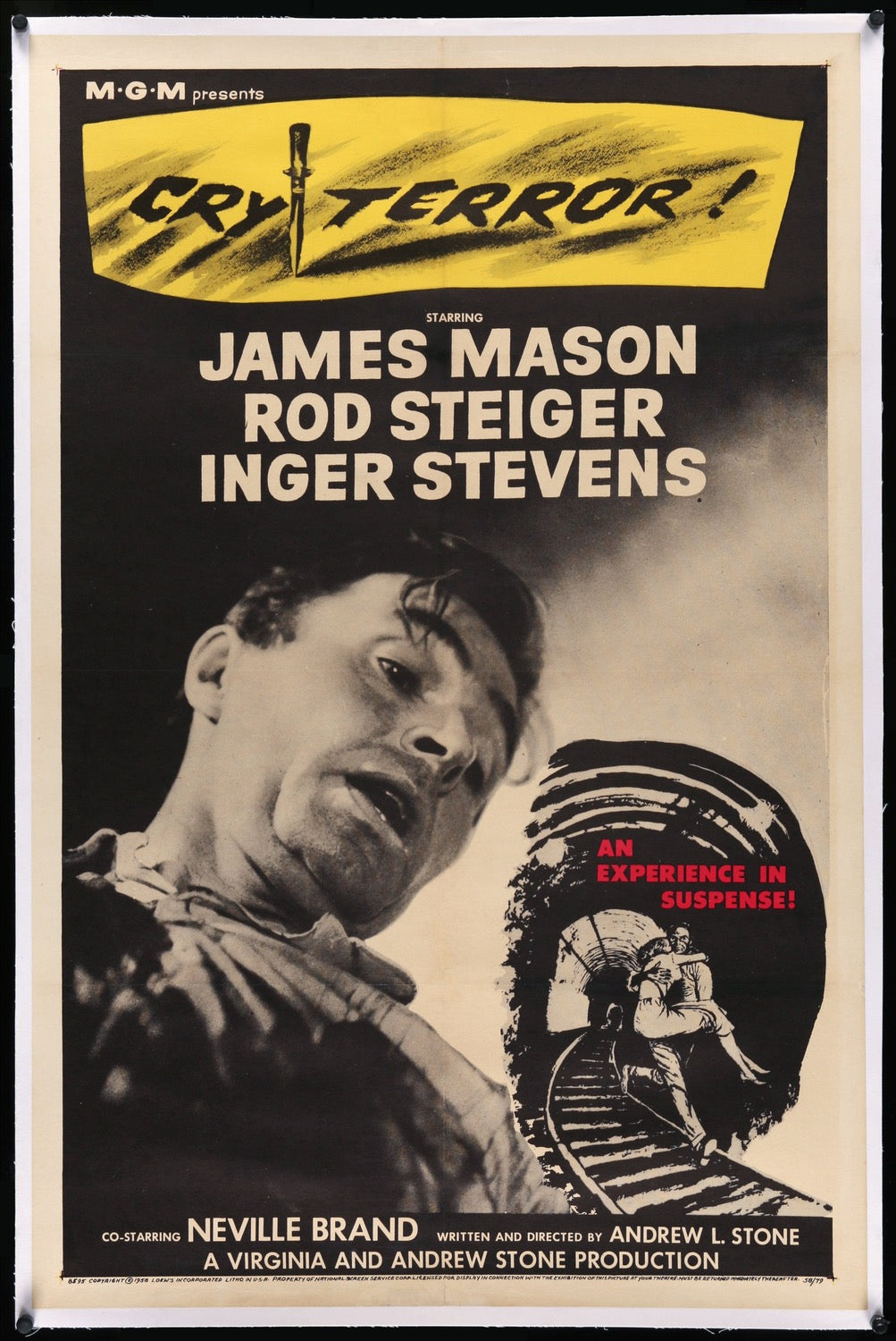 Cry Terror! (1958) original movie poster for sale at Original Film Art - Vintage Movie Posters