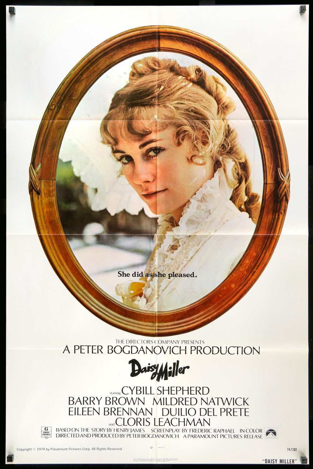 Daisy Miller (1974) Original OneSheet Movie Poster Original Film Art