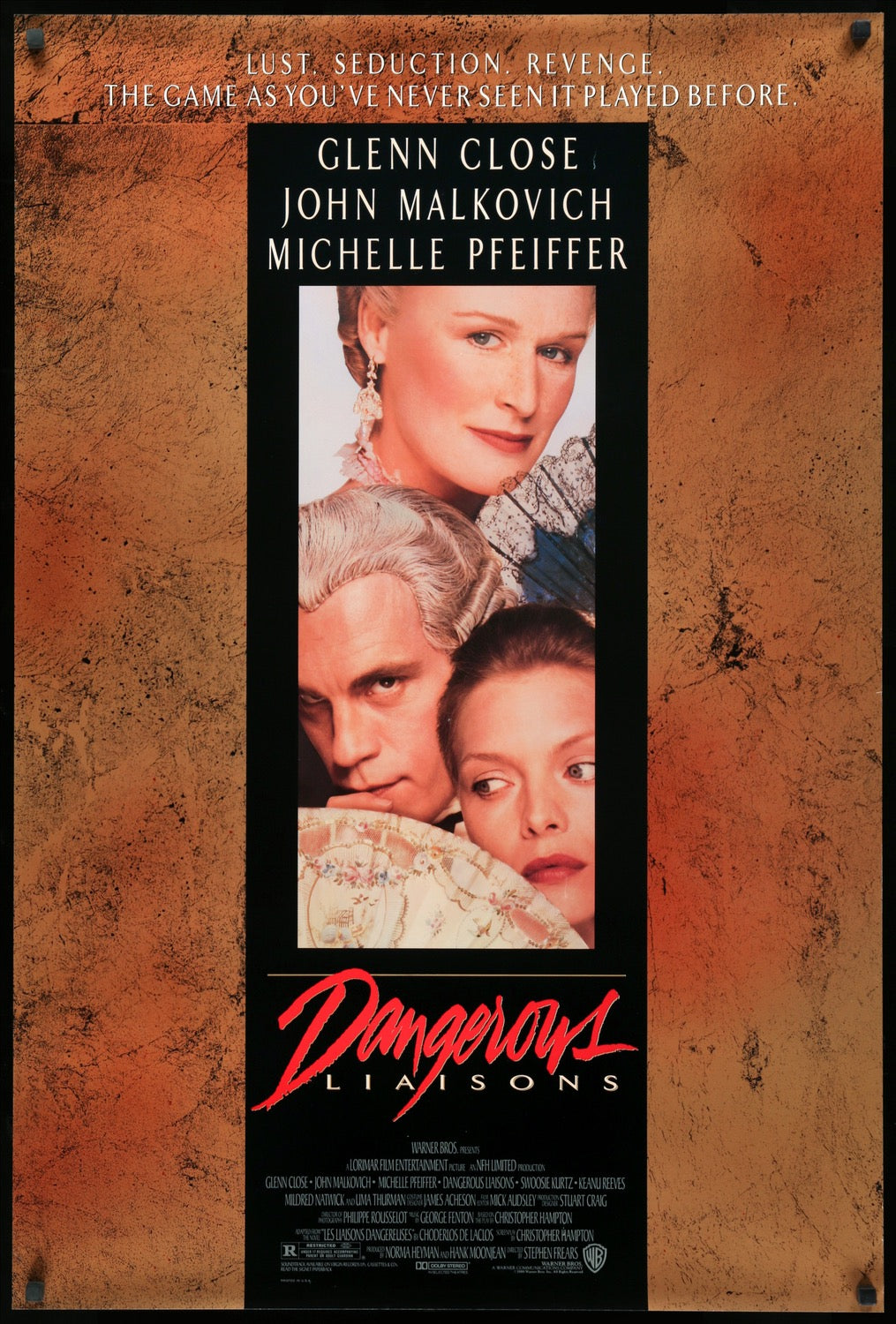 Dangerous Liaisons (1988) original movie poster for sale at Original Film Art