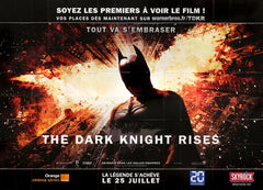 Dark Knight Rises (2012) Original French Panel Movie Poster