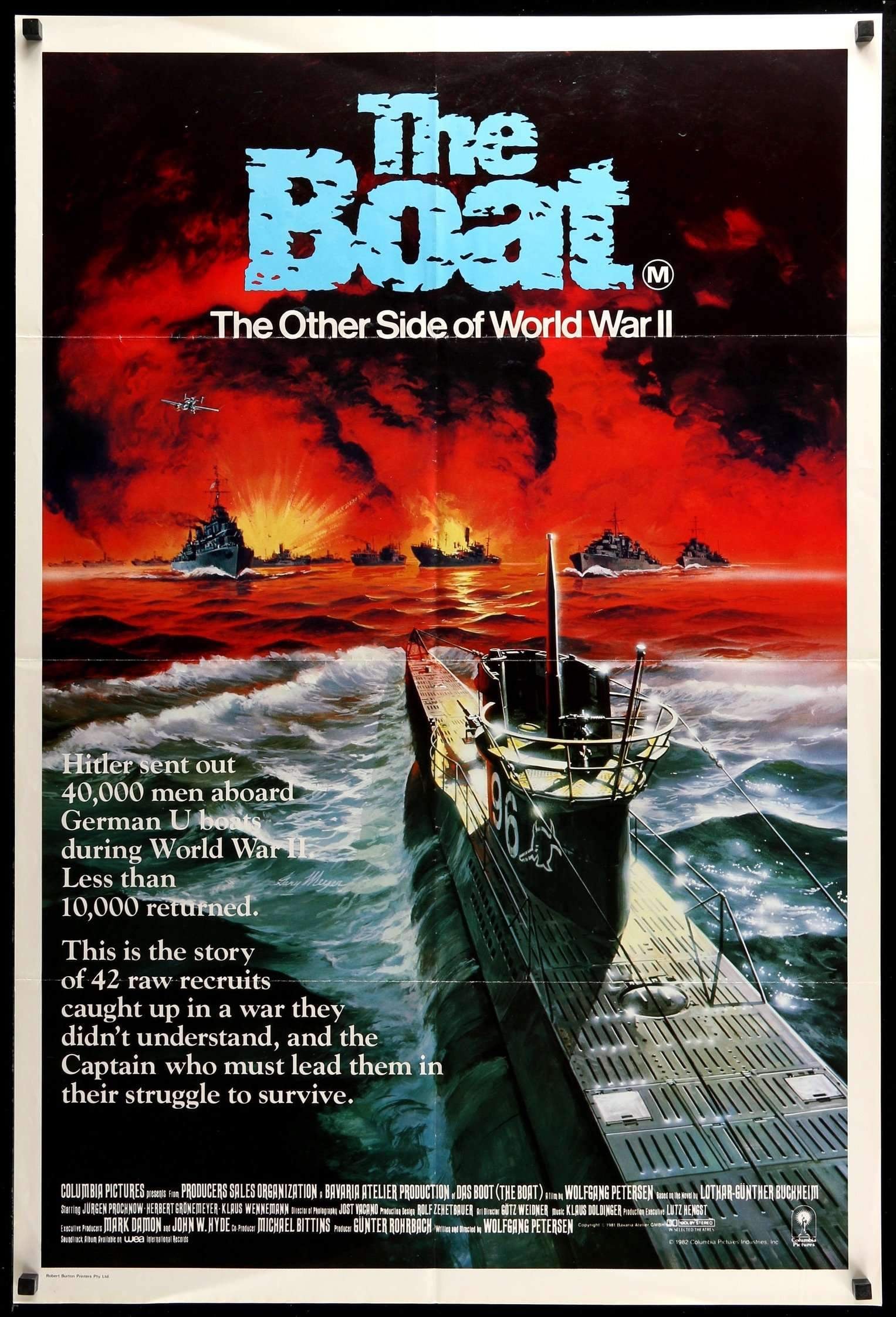 Das Boot (1981) Póster de película original australiano de una hoja - Original  Film Art - Vintage Movie Posters