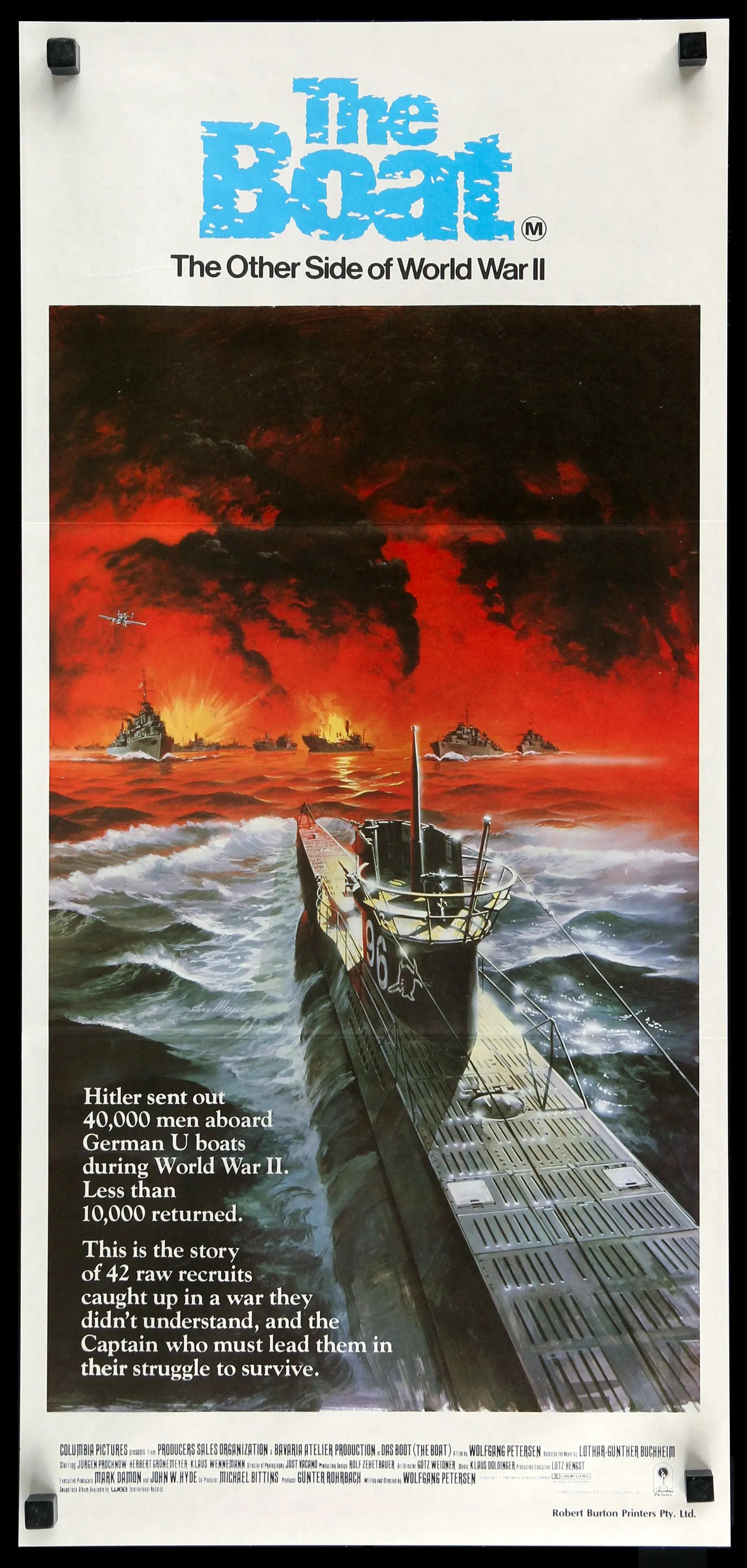 Das Boot (1981) Original Australian Daybill Movie Poster