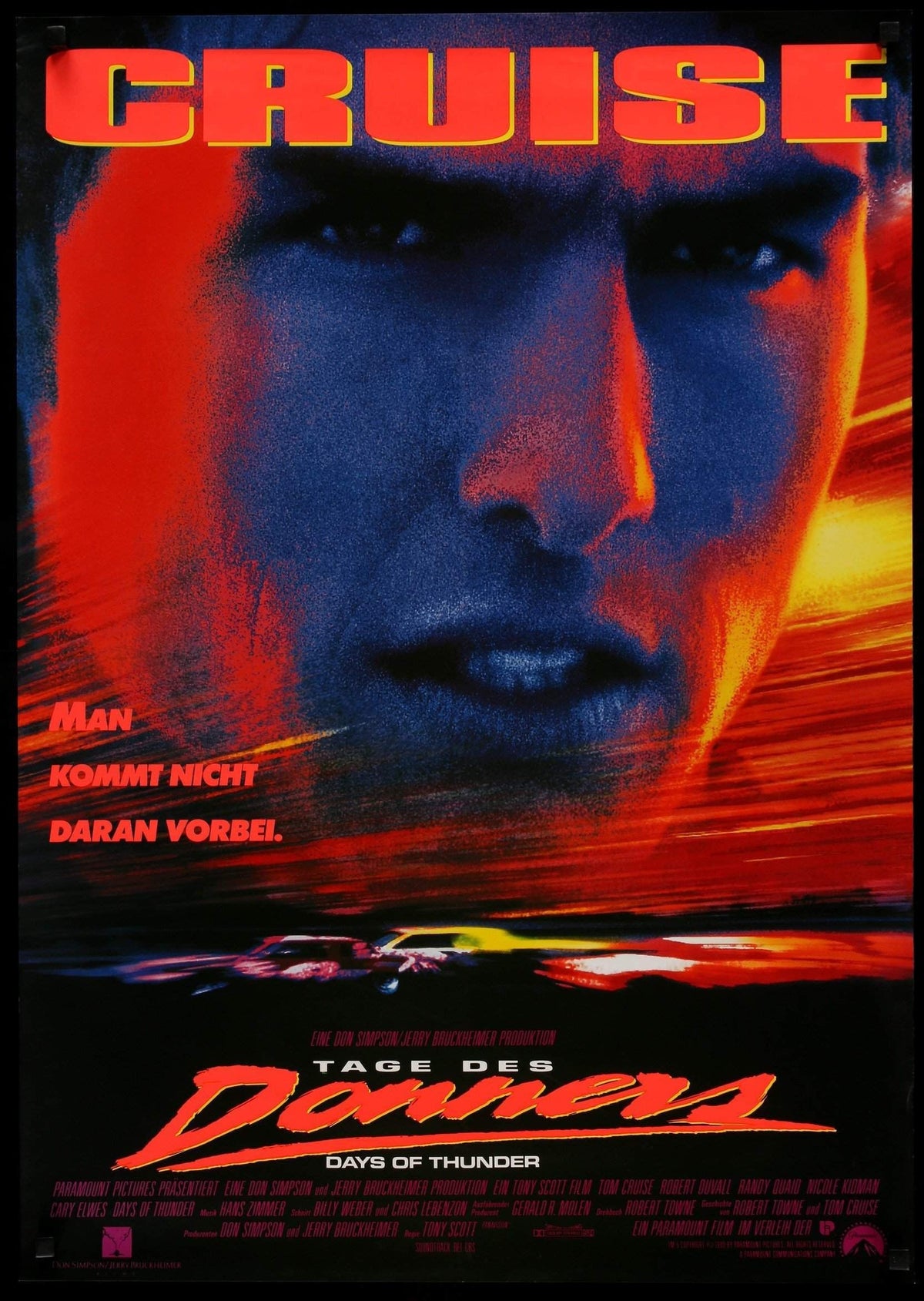 Days of Thunder (1990) original movie poster for sale at Original Film Art - Vintage Movie Posters