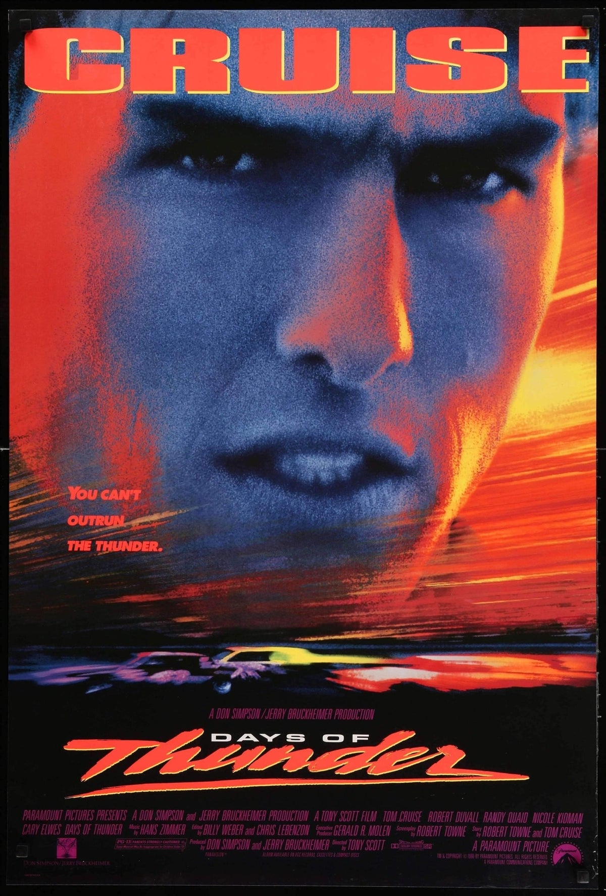 Days of Thunder (1990) original movie poster for sale at Original Film Art - Vintage Movie Posters