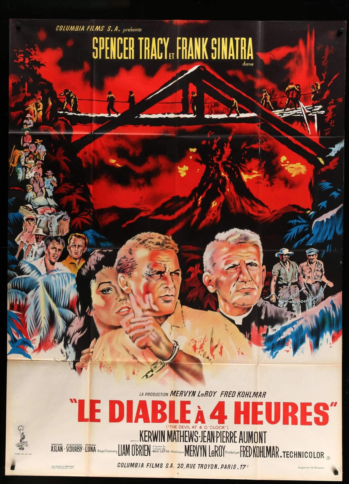 Devil at Four O&#39;Clock (1961) original movie poster for sale at Original Film Art - Vintage Movie Posters