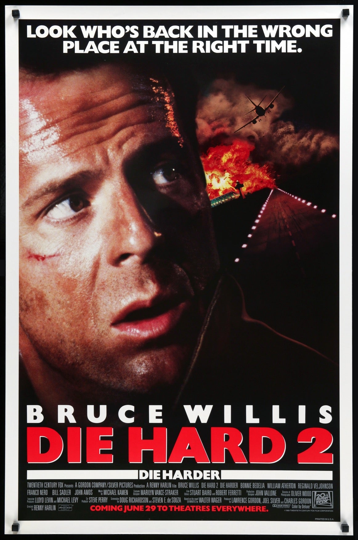 Die Hard 2 (1990) Original One-Sheet Movie Poster - Original Film