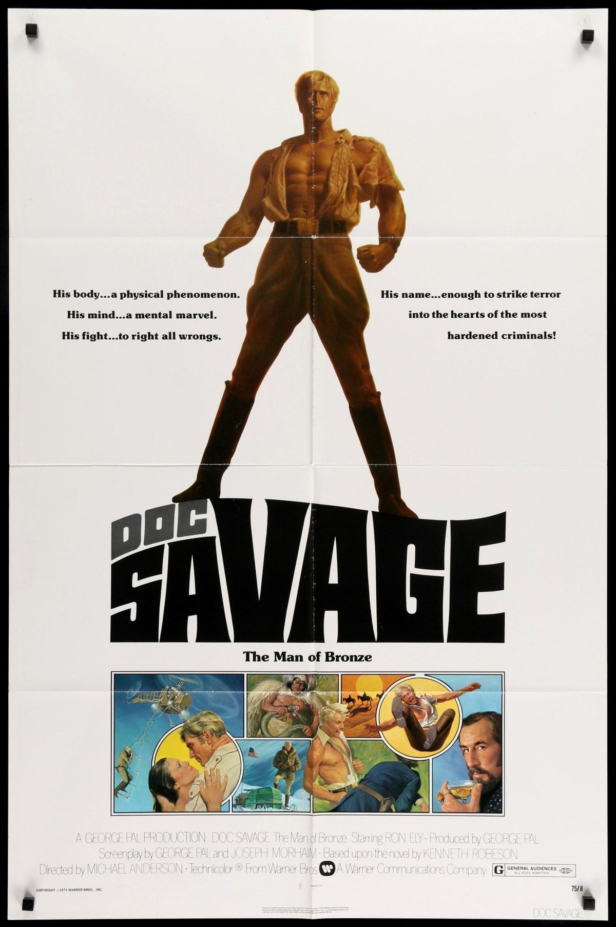 Doc Savage: The Man of Bronze (1975) original movie poster for sale at Original Film Art