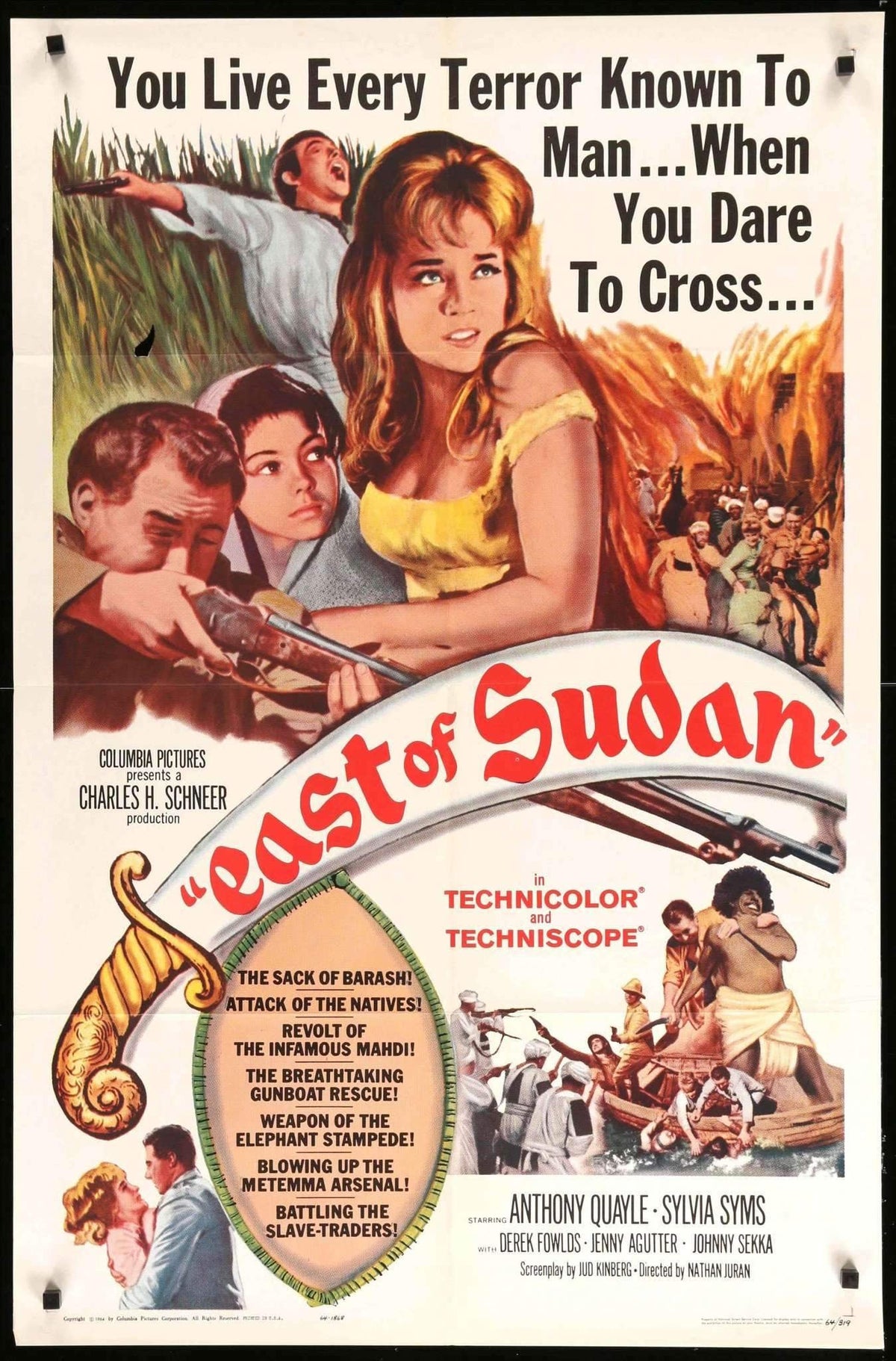 East of Sudan (1964) original movie poster for sale at Original Film Art - Vintage Movie Posters