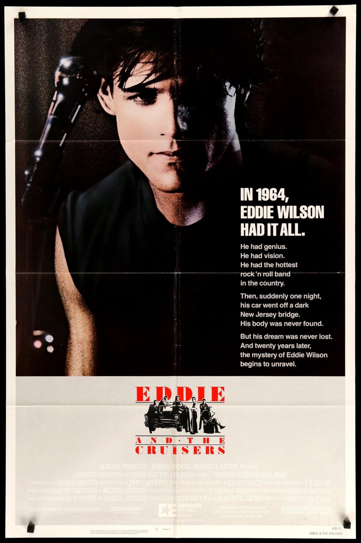 Eddie and the Cruisers (1983) original movie poster for sale at Original Film Art