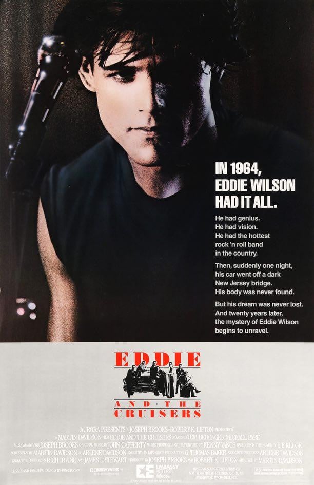 Eddie and the Cruisers (1983) original movie poster for sale at Original Film Art - Vintage Movie Posters