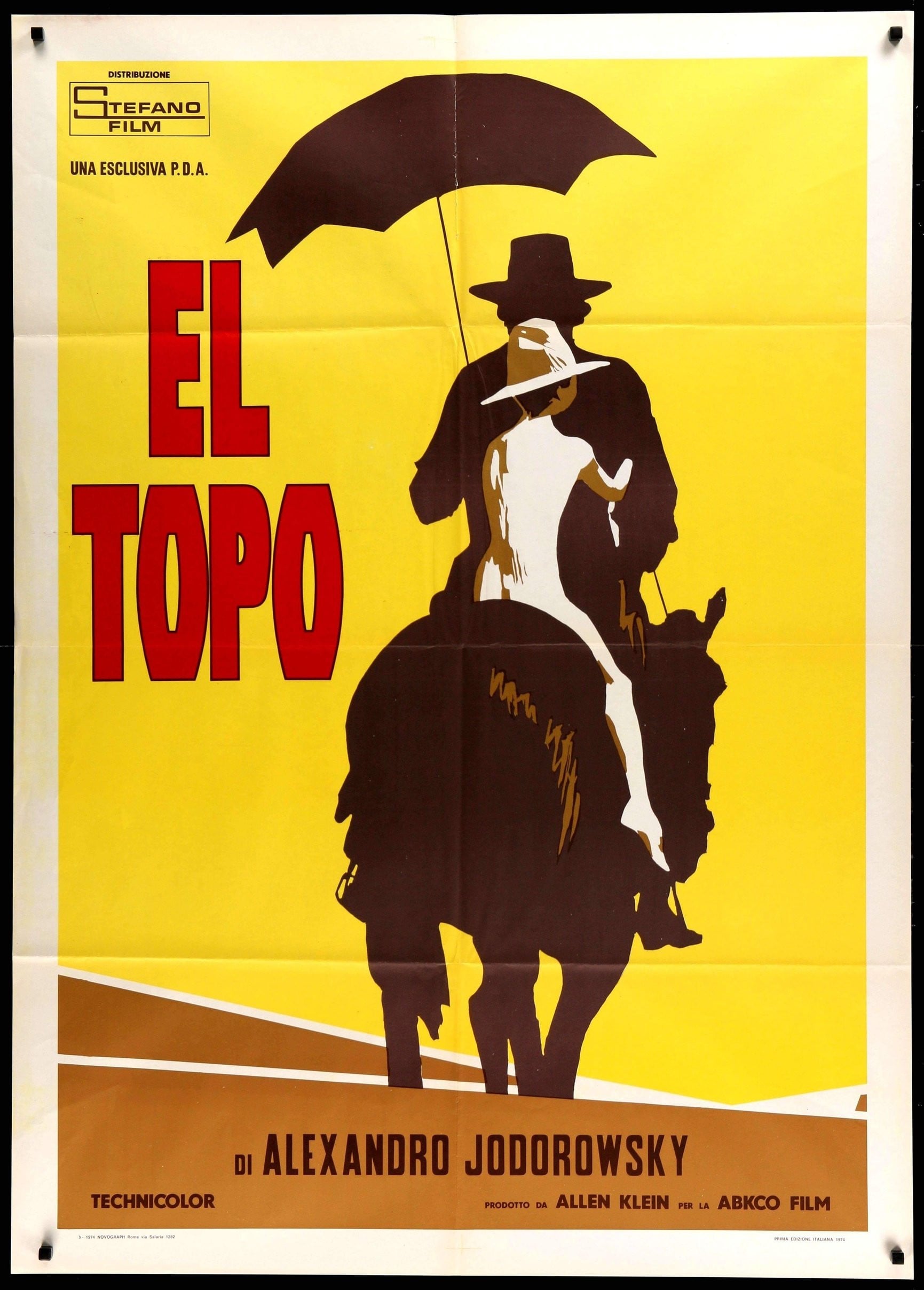 【新品】 El Topo (1970) Original Italian 2 Fogli Movie Poster - 39 コレクション