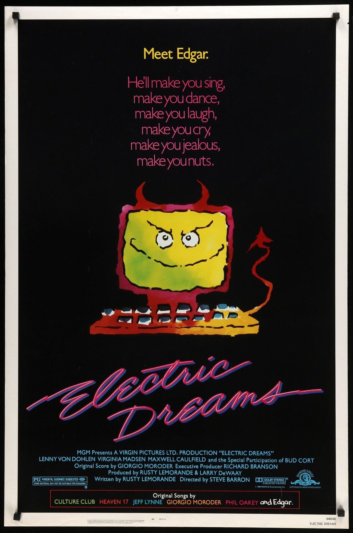 Electric Dreams (1984) original movie poster for sale at Original Film Art - Vintage Movie Posters