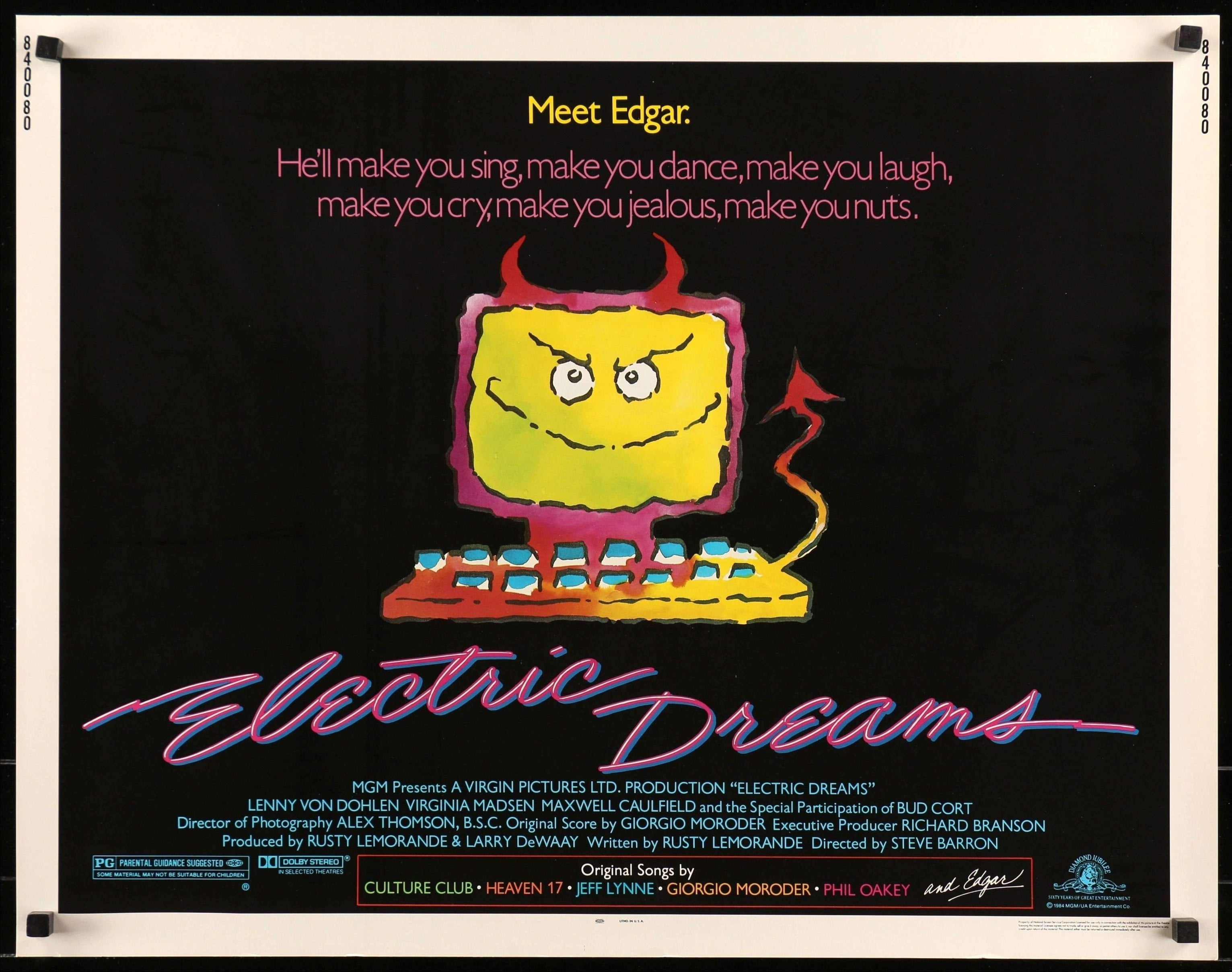 Electric Dreams (1984) Original Half-Sheet Movie Poster - Original Film ...