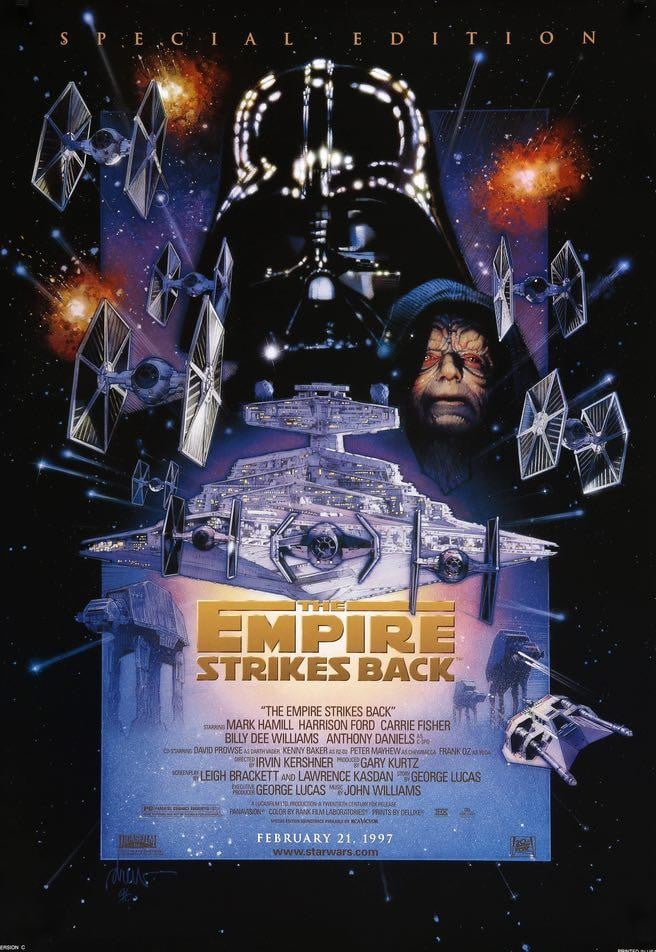 Empire Strikes Back (1980) original movie poster for sale at Original Film Art - Vintage Movie Posters