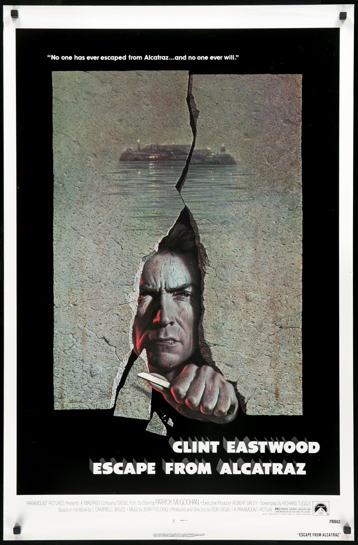 Escape from Alcatraz (1979) original movie poster for sale at Original Film Art - Vintage Movie Posters