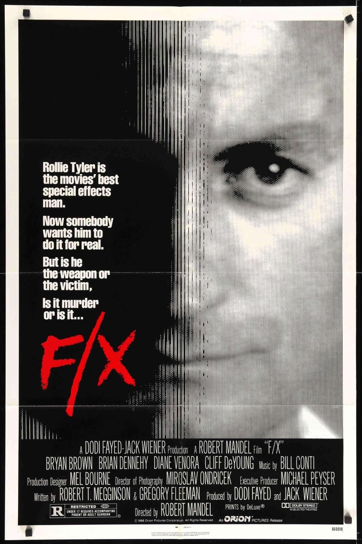 F/X (1986) original movie poster for sale at Original Film Art - Vintage Movie Posters